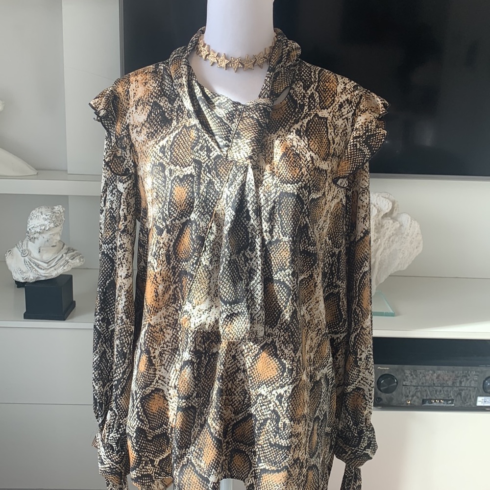 Zara snakeskin blouse